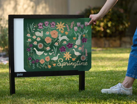Springtime Garden Yardsy Sign - Interchangeable