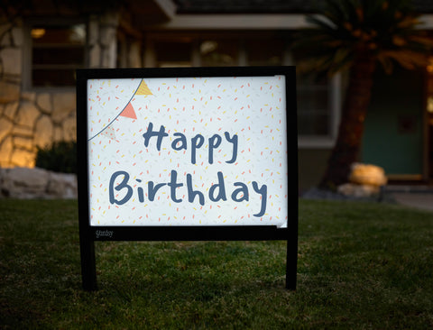 Sprinkle Birthday Yardsy Sign - Hero