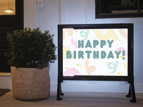 Squiggle Birthday Yardsy Sign