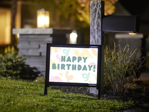 Squiggle Birthday Yardsy Sign