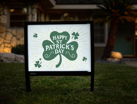 St. Patrick's Day Shamrock Yardsy Sign - Hero