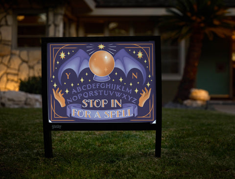 Stop In For A Spell Halloween Yardsy Sign - Hero