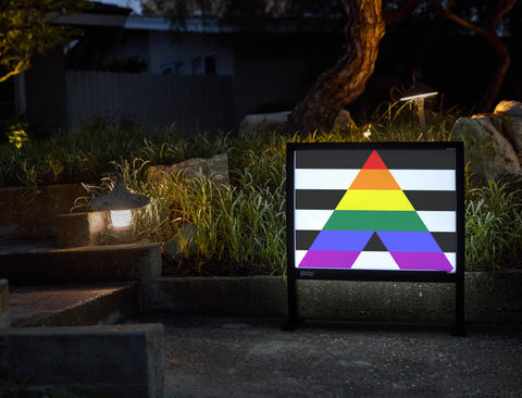 Straight Ally Pride Flag Yardsy Sign - Flat Feet