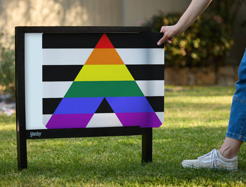 Straight Ally Pride Flag Yardsy Sign - Interchangeable