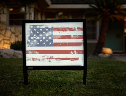 Stronger Than Ever American Flag Yardsy Sign - Hero