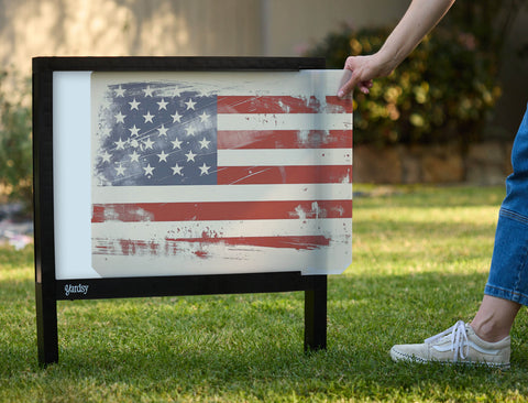 Stronger Than Ever American Flag Yardsy Sign - Interchangeable