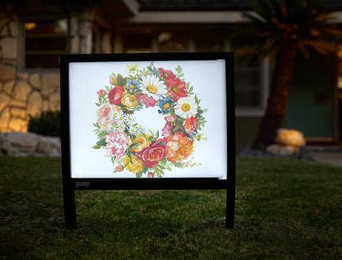 Summer Wreath Outdoor Decor Print Yardsy Sign - Hero