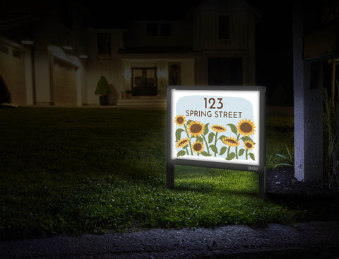 Sunflower Field Address Custom Yardsy Sign