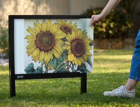 Sunny Sunflowers Decoration Yardsy Sign - Interchangeable