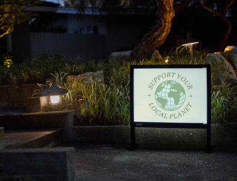 Support Your Local Planet Yardsy Sign - Flat Feet