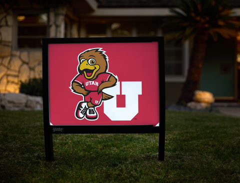 Swoop University of Utah Red Yardsy Sign - Hero