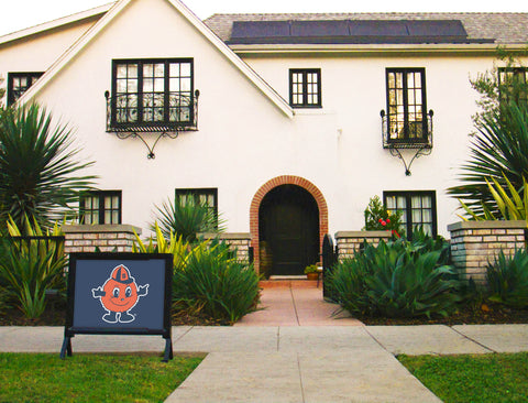 Syracuse University Orange Mascot Blue Yardsy Sign