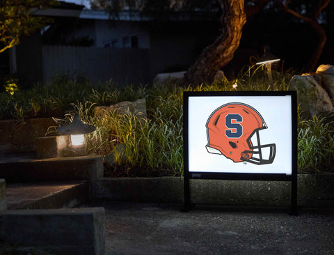 Syracuse University Orange Helmet White Yardsy Sign - Flat Feet