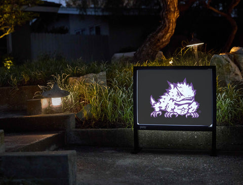 TCU Horned Frog Black Yardsy Sign - Flat Feet