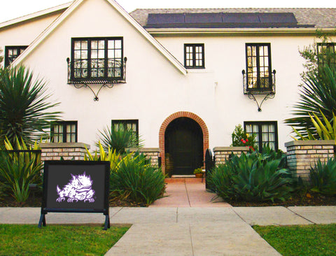 TCU Horned Frog Black Yardsy Sign