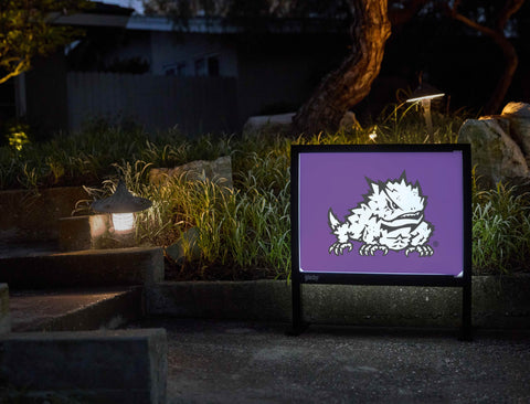 TCU Horned Frog Purple Yardsy Sign - Flat Feet