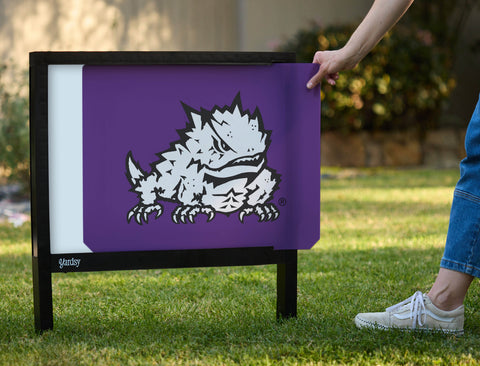 TCU Horned Frog Purple Yardsy Sign - Interchangeable