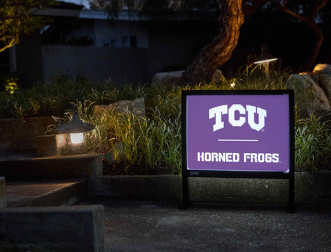 TCU Horned Frogs Purple Yardsy Sign - Flat Feet