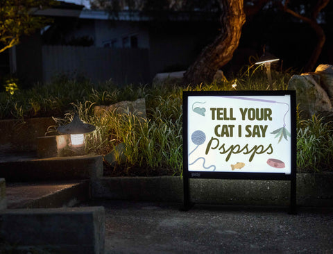Tell Your Cat Yardsy Sign - Flat Feet