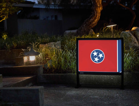 Tennessee State Flag Yardsy Sign - Flat Feet