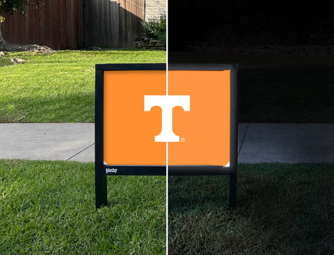 Tennessee T Orange Yardsy Sign - Day Night