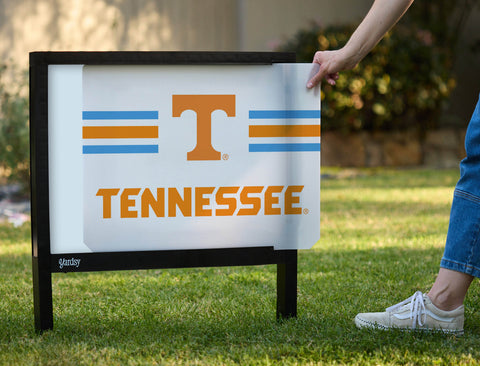 Tennessee T Stripes White Yardsy Sign - Interchangeable