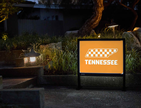 Tennessee Vols Checkerboard Orange Yardsy Sign - Flat Feet