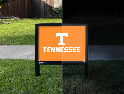 Tennessee Vols T Orange Yardsy Sign - Day Night