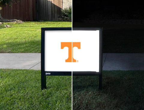 Tennessee Vols T White Yardsy Sign - Day Night