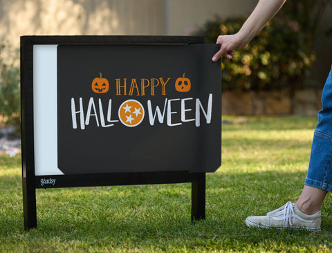 Happy Halloween Tennessee Orange Black Yardsy Sign - Interchangeable