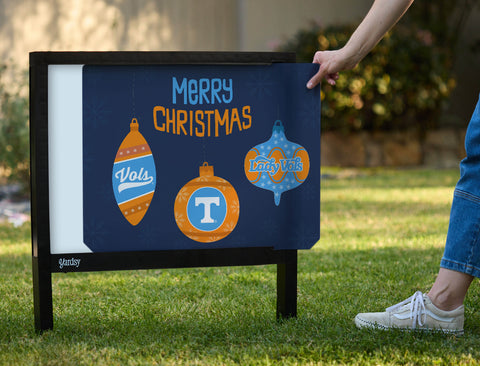 Merry Christmas Ornaments Tennessee Yardsy Sign - Interchangeable