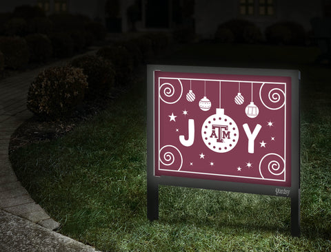 Texas A&M Christmas Joy Yardsy Sign
