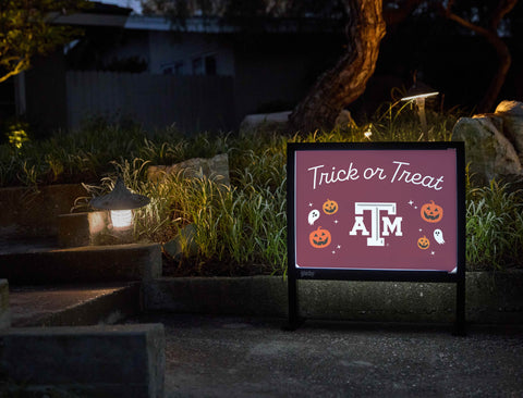 Texas A&M Halloween Trick Or Treat Yardsy Sign - Flat Feet