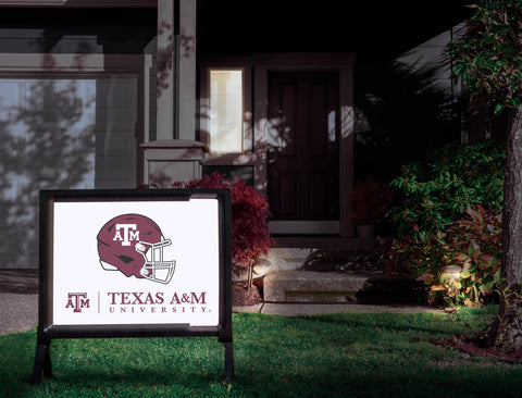 Texas A&M Helmet White Yardsy Sign