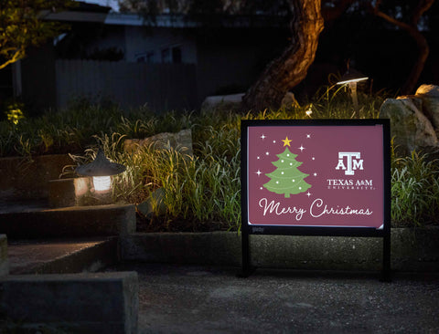 Texas A&M Merry Christmas Yardsy Sign - Flat Feet