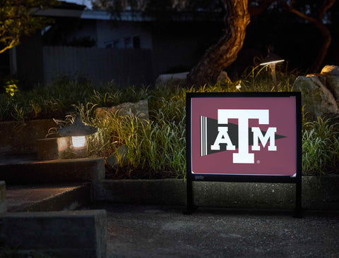 Texas A&M Pennant Flag Maroon Yardsy Sign - Flat Feet
