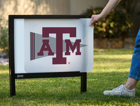 Texas A&M Pennant Flag White Yardsy Sign - Interchangeable