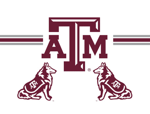 Texas A&M Reveille Mascot White Yardsy Sign