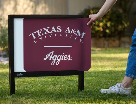 Texas A&M University Aggies Maroon Yardsy Sign - Interchangeable