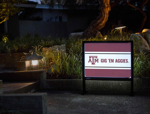 Texas A&M University Gig Em Aggies Maroon Yardsy Sign - Flat Feet