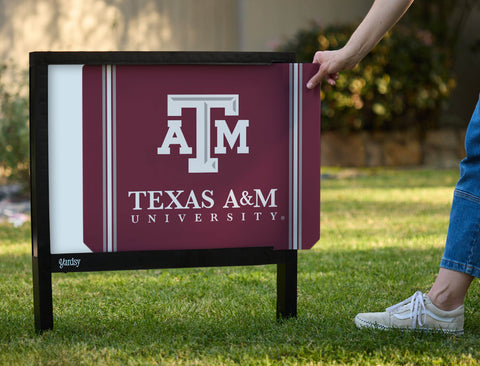 Texas A&M University Logo Maroon Yardsy Sign - Interchangeable