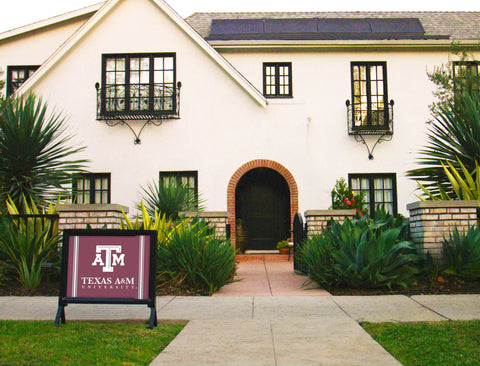 Texas A&M University Logo Maroon Yardsy Sign