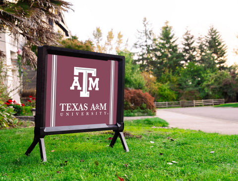 Texas A&M University Logo Maroon Yardsy Sign