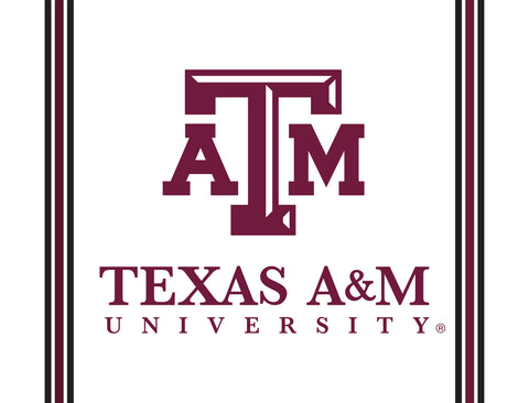 Texas A&M University Logo White Yardsy Sign