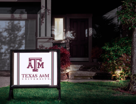 Texas A&M University Logo White Yardsy Sign