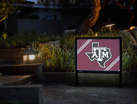 Texas A&M University State Maroon Yardsy Sign - Flat Feet