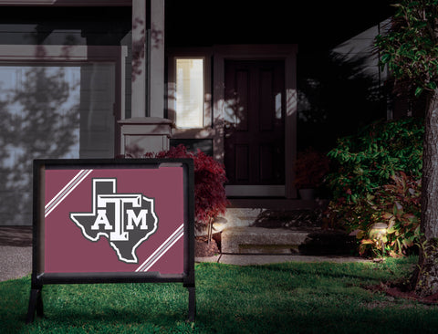 Texas A&M University State Maroon Yardsy Sign