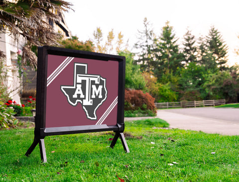 Texas A&M University State Maroon Yardsy Sign