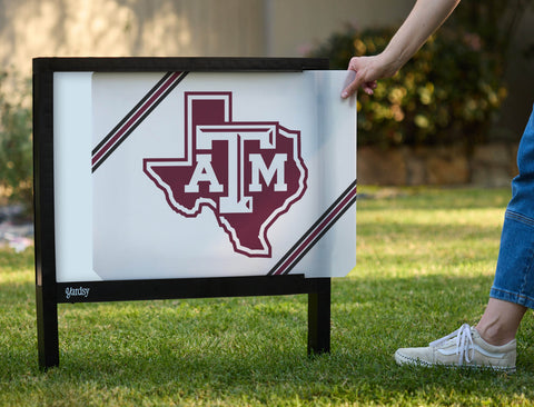 Texas A&M University State White Yardsy Sign - Interchangeable
