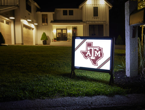 Texas A&M University State White Yardsy Sign